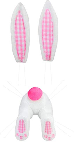 Papierablage Stapelbar Pappe Ostern Türdekorationen Häschen Hintern Kranz Kit Ostern Frühling Outdoor Hanging Dokumentenablage Schreibtisch Schubladen (Pink, One Size)