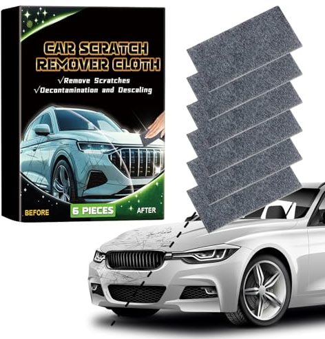 Nano Sparkle Tuch 6 Stück, 2025 Autopolitur Kratzer Entferner Auto, Autopolitur Gegen Kratzer Entfernen Lackkratzer Set, Mehrzweck Poliertuch Lackreiniger für Reparatur von Leichten Kratzfarben