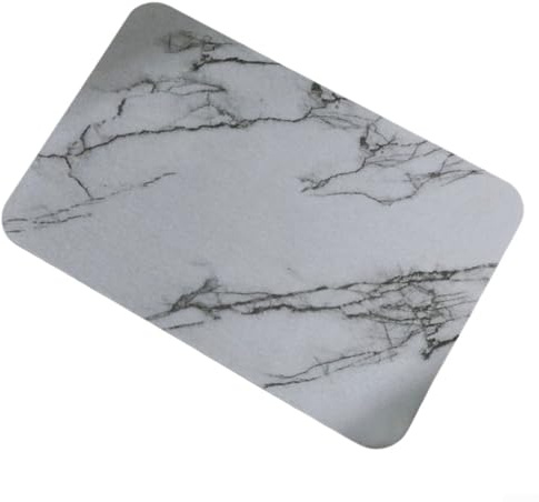 Sumsoctober Tapis en pierre de diatomite 40 x 30 cm à séchage rapide absorbant pour cuisine, salle de bain, évier, douche, tapis de séchage antidérapant en terre de diatomée (gris)