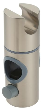 Wuyangcun Support de Pommeau de Douche à Main en Plastique 25 mm, Rotatif à 360°,Réglable avec Bouton, pour Barre Coulissante sans Perçage (Zirconium doré)