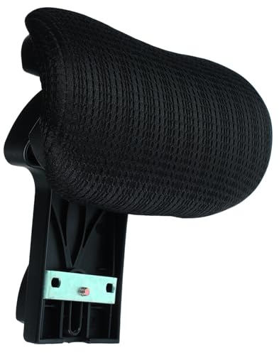 SHINEOFI Cojín del Reposacabezas para Silla de Oficina Negro, Soporte Ergonómico Cuello Espuma y Plástico, Fácil Instalación para Sillones de Despacho