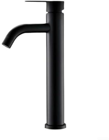 Rubinetto miscelatore da bagno con comando a leva singola, rubinetto per lavabo in acciaio inox con beccuccio curvo e aeratore per un flusso d'acqua regolare, facile da installare, 34 x 18 x 5,5 cm