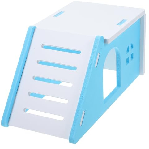 SHOWERORO Casita para Hámster de Plástico Azul Escondite Pequeño para Dormir Casa Decorativa para Jaula Refugio para Cobayas y Otros Roedores Pequeños Suministros para Hámsteres