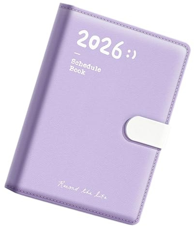 Planificador de vida laboral 2026, diario de viaje, cuaderno de tamaño compacto, sistemas de seguimiento de tareas, escritura suave, planificador diario de trabajo