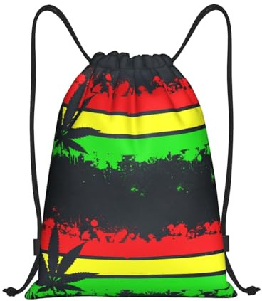 Rastafari-Taringa Herren Damen Sportbeutel Verstellbar Gym Bag Mit Kordelzug Rucksack Für Sport Strand Yoga Reisen