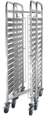 HENDI Chariot de débarrassage de Plateaux, 15 x GN 1/1, Charge maximale 150 kg, 445x610x(H) 1710mm, Acier Inoxydable