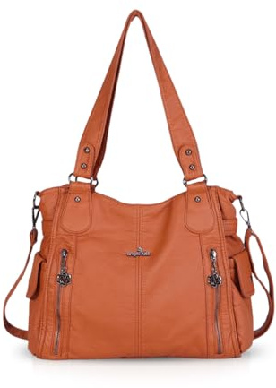 NICOLE & DORIS Women Hobo bags shoulder bags Washed Leather Totes Crossbody with Multiple Compartments