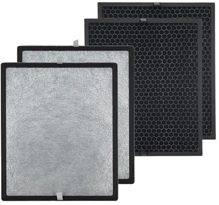 PUREBURG Replacement Filter Compatible with Levoit LV-PUR131 LV-PUR131S Air Purifiers Part LV-PUR131-RF, H13 True HEPA and Activated Carbon Multi-Layer Filtration, 4 Piece Pack