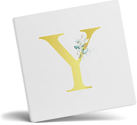 Taza de café con letra Y personalizada, regalo personalizado, letra impresa con efecto dorado, no metálica, taza de café de cerámica para hombres o mujeres, taza extra grande y gigante, posavasos