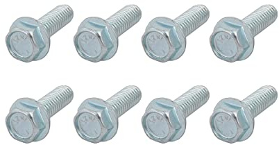 METALLIXITY 8Stk Geflanscht Sechskant Kopf Bolzen (5/16-18 x 1) Sechseck Gezackt Flansch Bolzen Karbonstahl Schraube - für Hausbau Hardware Befestigungen
