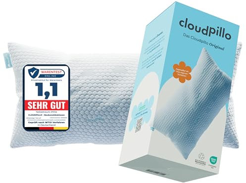 Cloudpillo Memory Foam Kissen 40×80 cm - Nackenstützkissen, Ergonomisch & höhenverstellbar, für alle Schlafpositionen, atmungsaktiv & hypoallergen, Oeko-Tex Zertifiziert