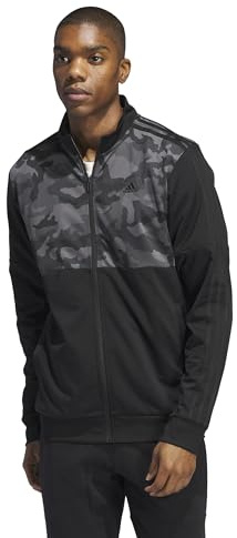adidas Mäns Essentials kamouflage Tricot Track-jacka, sweatshirt, svart, M