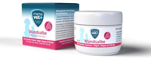 marsavet+ 30ml Wundsalbe für Hunde, Katzen, Vögel, Nagetiere, Pferde und mehr. Zink, Propolis, Hyaluron und D-Panthenol - fördert die Heilung und verhindert Hautentzündungen. Premium-Qualität.