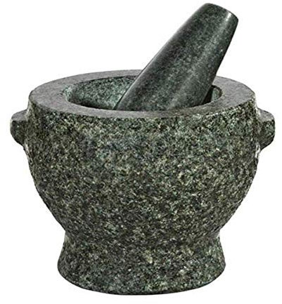 Ensemble de pilon à mortier, broyeur à épices, bol à herbes de cuisine et de salle à manger, pierre polie solide