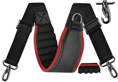 ZINZ Coussin d'air 3D 58 Sangle pour Sacs avec Sangle Universelle Rembourrée Ultra épaisse et Respirante Fixe avec Crochets Pivotants pour Sacs à Anneau en D