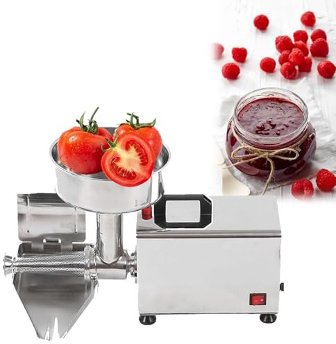 RayGenius Passoire à Tomates, Passoire Alimentaire Et Saucier en Acier Inoxydable, Presse-Fruits éLectrique pour La Mise en Conserve De Sauce Tomate, De Sauces, Etc.