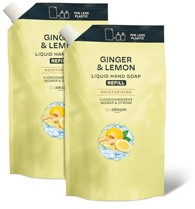 by Amazon Ginger & Lemon Hand Soap Refill, 2 x1000ml