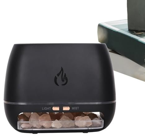 Ultrasonic Oil Diffuser, Salt Lamp Aroma Diffuser, Oil Diffuser, Simulated Flame Aroma Aromatherapy Oil Humidifier, 7 Change Humidifier
