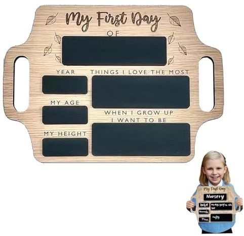 Schulanfang mit Griff, tragbares Kreidetafelschild für Kinder, 1. Tag zurück in die Schule, Foto-Requisite, Kindergartenempfang, Primärgeschenk, Mein erster Tag, Schulkreidetafel