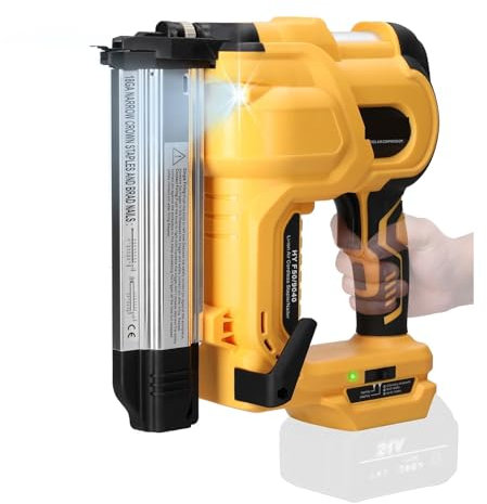 Chiodatrice, Pistola Sparachiodi Elettrica Senza Fili Chiodatrice For Chiodi Dritti/a Forma Di N 32mm 50mm Chiodatrice For Batteria (pacchetto Senza Batteria)(Yellow)
