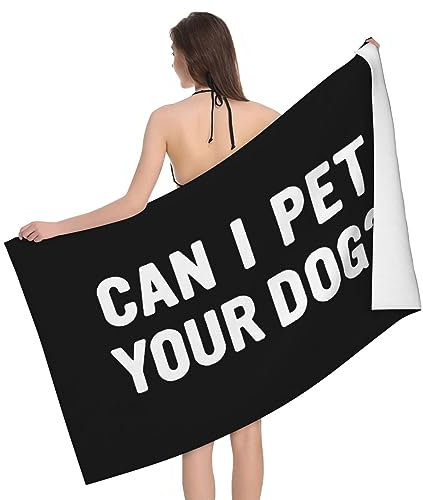 Herren Damen Badetücher Darf Ich Deinen Hund Streicheln? Kinder Badetuch Erwachsene Duschtücher Kinder Microfaser Handtücher Für Urlaub Sauna Sport