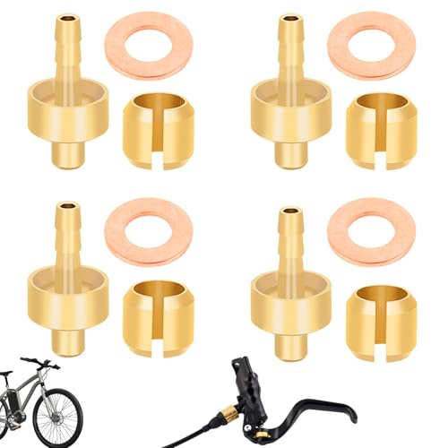 4 Sets Durable Bicycle Brake Hose Olive and Insert, Premium Brake Hose Connector for Mountain Bike Disc Brakes, Compatible with Hope Bike Parts, Reliable Replacement Brake Olive Line Inserts
