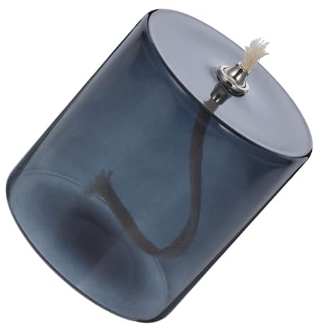 GETAJGHSD Eleganter Großer Glas-kerzenhalter Öl-Lampe Kerzenständer Aus Klarem Glas Mit Metall-docht Für Wohnraumdekoration Vielseitig Für Hochzeiten Feste Und Partyambiente Geeignet
