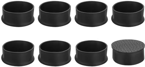 QUARKZMAN 8 Stück Abdeckkappen Stuhlbeinkappen 80mm (3 1/7 Zoll) Abdeckungen rutschfeste Blindstopfen Rundeabdeckungen Schutzkappen für Stuhlbeine Möbel, Schwarz