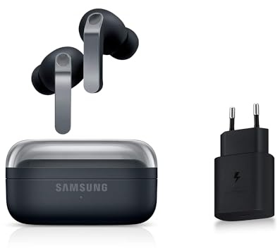 Samsung Galaxy Buds4 Pro, Écouteurs Bluetooth sans Fil, Son Hi-FI de qualité Studio, Double Haut-Parleur, Appels Ultra clairs, Audio 360, Réduction de Bruit Adaptative, Chargeur Secteur Inclus, Noir