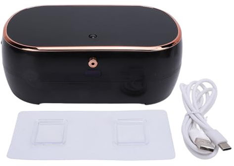 Dispenser Sapone Automatico, Dosatore Schiuma Touchless 350ml - Ricaricabile 60 Giorni Autonomia, Impermeabile IPX5, Per Bagno e (Nera)