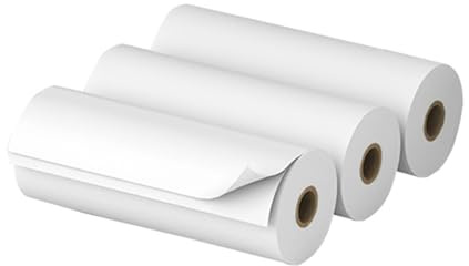 aqxreight 3 Rollen Weißes, Vollklebendes Thermopapier, 77 X 30 Mm, Selbstklebend, BPA-frei, Wasserdicht, ölbeständig, Reibungsbeständig, mit Klarer Druckqualität für (Vollständig klebendes