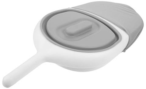 Cabilock Padella per Anziani e Donne Allettate, Vaso da Notte in Plastica Maniglia Ergonomica e Coperchio, Padella Ospedaliera Leggera per Uso Domestico e Viaggi