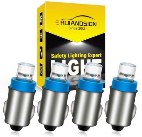 Ruiandsion Lot de 4 ampoules LED BA7S pour tableau de bord F3 1 12 V CC 50 lm Bleu Auto LED Intérieur Ampoule sans polarité