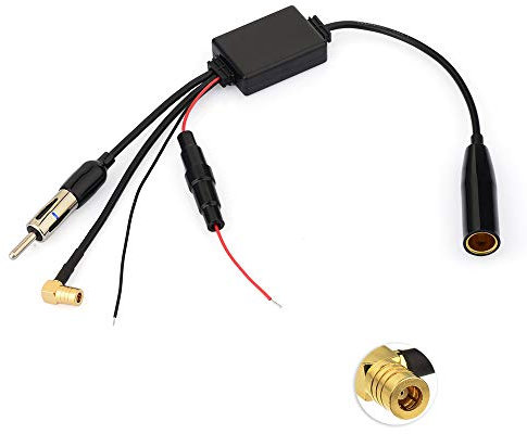 Eightwood DAB Antenne DAB Splitter SMB Adapter DIN Adapter AM/FM Antenne Signalverstärker für Auto Radio TechniSat Pioneer Sony Alpine MEHRWEG
