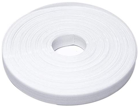 GUGULUZA 50 meter polyester urbening för sömnad bröllopsklänning korsett amningskeps 6/8/12/15 mm (vit - 6 mm)