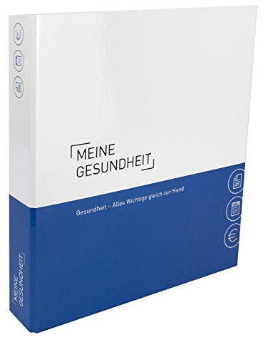 Ringbuch A4 für Gesundheit - Themenringbuch mit Register & Trennblättern - Optimale Strukturierung/Ablage aller Unterlagen im Bereich Gesundheit - Mit beschreibbarer Arzt Adressenliste und CD Hülle
