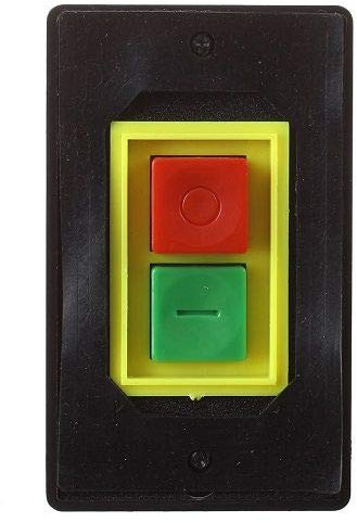 CABLEPELADO Interruptor QCS1 | Interruptor de Botón ON/OFF Trifásico Negro IP65 220V/380V 2KW Apto para Maquinaria Mecánica Textil