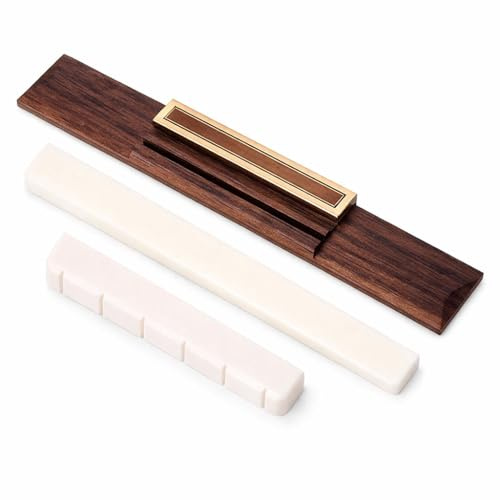 Gitarrenbr¨¹cke Sattel Ersatzteile Set 3 St¨¹ck f¨¹r Konzertgitarre Akustikguitar Zubeh?r mit Premium Materialien