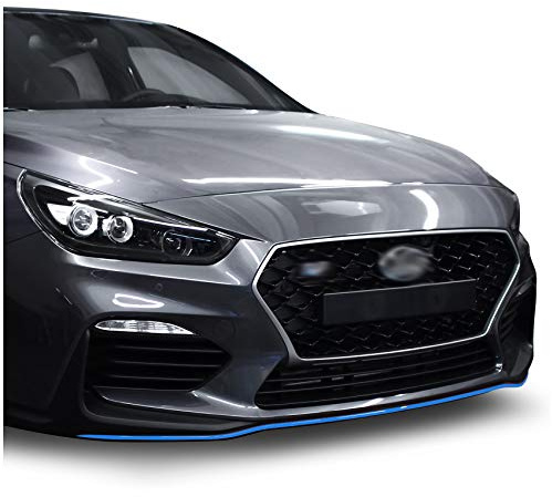 Frontschwert Designline Folie Dekor für Fahrzeug Front Auto Aufkleber selbstklebend Kfz Zubehör Streifen Zierleiste Passgenau D017 (Azurblau)