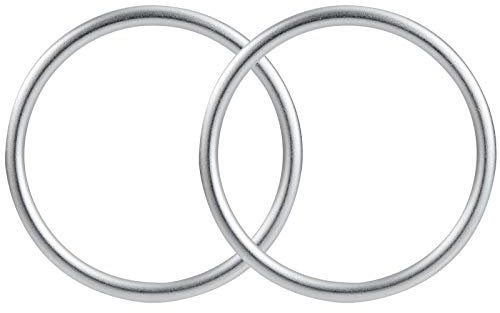 Baby Sling Ringe Tragetücher Ringe Tragbar Aluminiumring für Kleinkinder Neugeborene Kinder Tragetuch Silber 2 Stücke