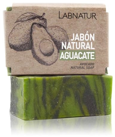 Jabón Natural de Aguacate - Vegano y Artesanal - Labnatur | Con Aceite de Aguacate y Oliva – Nutre, Hidrata y Repara – Rico en Vitaminas A, D y E – Hecho en España – 100 g