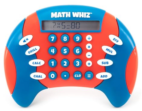 Educational Insights Math Whiz - Electronic Math Games for Kids Ages 6-8, Handheld Math Game, Addition and Subtraction Toys, Multiplication and Division Games for First Graders, Kids Learning Game
