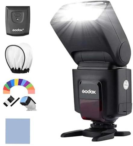 Godox TT520II Universal Speedlite Kamerablitz 5600K+2,4 G Wireless Trigger Sender 1/300s-1/20000s Blitzdauer M, S1, S2 Blitzmodus Ersatz für Canon Nikon Pentax Olympus Kamera