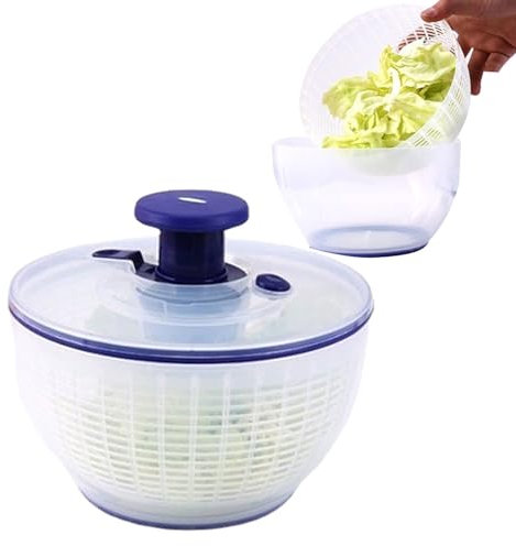 Essoreuse à Fruits, séchoir à légumes, Outil de préparation de Salade avec poignée de Pompe Simple, Bol de Lavage pour Fruits et légumes