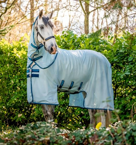 Horseware® Amigo® Fliegendecke mit Insektenschutz, Azurblau/Marineblau & Electric Blue, 167,6 cm