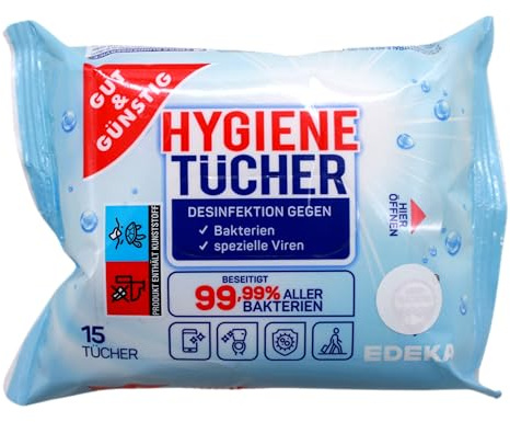 Edeka Gut & Günstig Hygienetücher 15 Stück, 20er Pack (300 Stück)