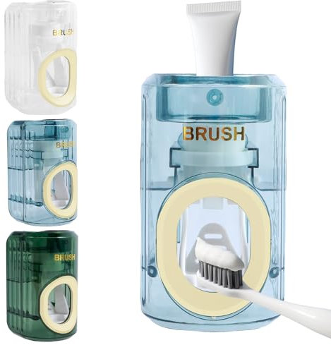 3Pcs Rollende Zahnpasta Tubenquetscher, Wandmontierte Zahnpasta Squeezer, 65.5 * 69 * 110mm, Ohne Bohrer, Tubenquetscher Tubenpresse, Praktischer Automatischer Zahnpasta Squeezer für Heimatbadezimmer