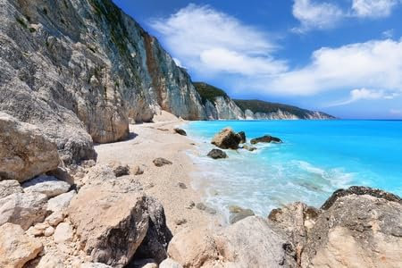 adrium Acryl-Bild 90 x 60 cm: Landschaft der Insel Kefalonia in Griechenland (48739899)
