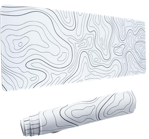 Invalidism Large Mouse Pad Extended XL Mousepad with Non-Slip Rubber(White)