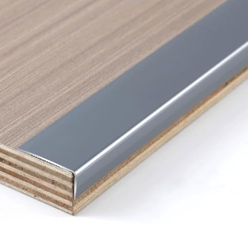 RTVGNSZSJL Perfil De Transición, Tira De Transición De Piso En Forma De L, Tira De Umbral De Aluminio, Tira Cobertura De Juntas De Suelo(Gray,W35mm*H22mm)